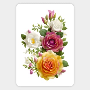 Elegant Rose Bouquet Magnet